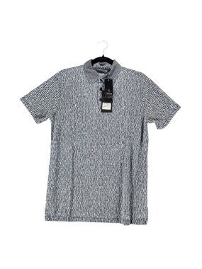 Indigo Star Shirt Mens Small Gray Short Sleeve 1/4 Button Polo *NWT*